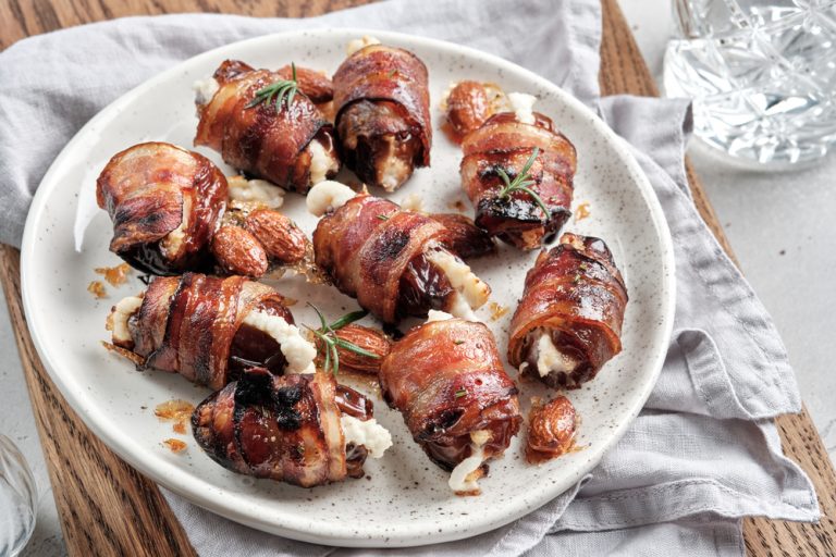 RECIPE BaconWrapped Dates Stuffed with Blue Cheese From The Vine